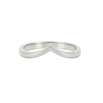 Thumbnail of Front view of the Arrow Ring in 14k white gold, a polished band ring with a subtle arrow design.