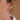 On-body shot of Hawthorn Twig - 14k Gold Small Hoop Earrings