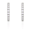 Thumbnail of Today Classic Diamond Eternity Huggies - 14k White Gold Earrings