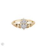 Claddagh Heart Cut Diamond Engagement Ring - 14k Gold