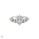 Claddagh Heart Cut Diamond Engagement Ring - 14k White Gold