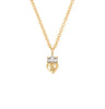 Thumbnail of Claddagh Heart Diamond Necklace - 14k Gold