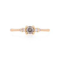 Evermore 0.25ct Grey Diamond Engagement Ring - 14k Gold Polished Band