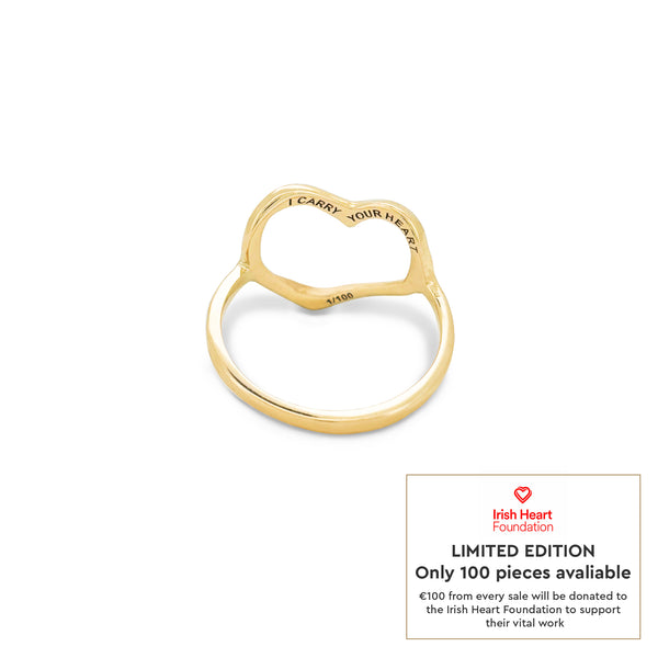 Alternative view of I Carry Your Heart Limited Edition Ring - 14k Gold