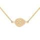 Close up of the North Star Lab Grown Diamond Bracelet in 14k gold, highlighting the diamond-set star pendant.