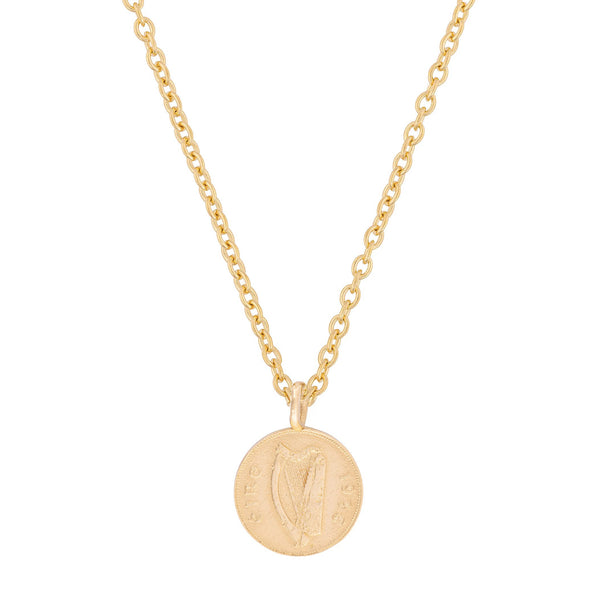 Alternative view of Worth Your Weight In Gold 1986 Stag Coin Necklace - 14k Gold