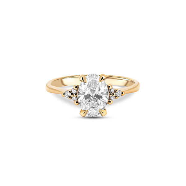 Starlight 1.4ct Lab-Grown Oval Diamond Engagement Ring - 14k Gold Polished Band