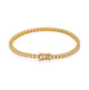 Close-up of the clasp and diamond setting of the Tomorrow Lab-Grown Diamond Tennis Bracelet in 14k gold.