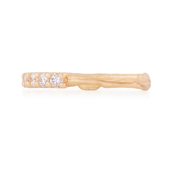 On-body shot of Forever Classic Diamond Eternity Ring - 14k Gold Twig Band