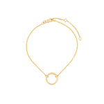 Thumbnail of Full view of the Hawthorn Twig Bracelet in 14k gold, showcasing the adjustable chain and twig charm.