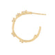 Angled close-up of the Whispered Dreams Diamond Hoop Earrings in 14k gold, highlighting the diamond-set twig texture.