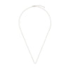 Midi Disc Necklace - 14k White Gold Initial Letter
