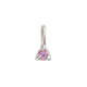 Close-up of the Lucky Star Birthstone Pendant in 14k white gold, featuring an Amethyst birthstone set within a star.