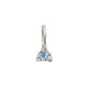 Close-up of the Lucky Star Birthstone Pendant in 14k white gold, featuring an Aquamarine birthstone set within a star.