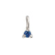 Close-up of the Lucky Star Birthstone Pendant in 14k white gold, featuring a Blue Sapphire birthstone set within a star.