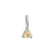 Close-up of the Lucky Star Birthstone Pendant in 14k white gold, featuring a Citrine birthstone set within a star.