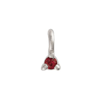 Thumbnail of Close-up of the Lucky Star Birthstone Pendant in 14k white gold, featuring a Garnet birthstone set within a star.