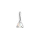 Close-up of the Lucky Star Birthstone Pendant in 14k white gold, featuring an Opal birthstone set within a star.
