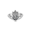 Thumbnail of Claddagh 2ct Heart Cut Diamond Ring - 14k White Gold