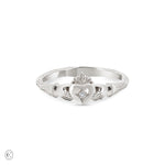 Thumbnail of Claddagh North Star Diamond Gold Ring - 14k White Gold