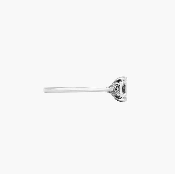 Alternative view of Starlight - Oval Diamond Engagement Ring 14k White Gold