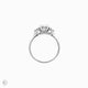 Top-down view of the Starlight Oval Diamond Engagement Ring in 14k white gold, highlighting the large central oval diamond.