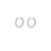 Thumbnail of Today Classic Diamond Eternity Huggies - 14k White Gold Earrings