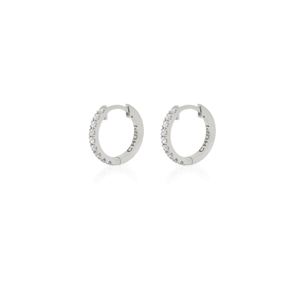 Today Classic Diamond Eternity Huggies - 14k White Gold Earrings