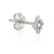 North Star Diamond Stud Earrings - 14k White Gold