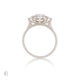 Top-down view of the Queen of Hope 2.7ct Lab-Diamond Engagement Ring in 14k white gold, highlighting the ballerina halo design.