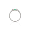 Thumbnail of Daydreamer Ring Marquise Emerald & Diamond Ring - 14k Polished White Gold