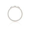 Stars in the Sky Eternity Ring - 14k White Gold Polished Band Three Diamond Eternity Ring