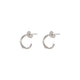 Thumbnail of Hawthorn Twig - 14k White Gold Small Hoop Earrings