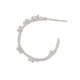Angled close-up of the Whispered Dreams Diamond Hoop Earrings in 14k white gold, highlighting the diamond-set twig texture.