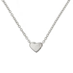 Thumbnail of Front view of the You are My Heart Bracelet in 14k white gold, featuring a dainty heart motif on a delicate chain.