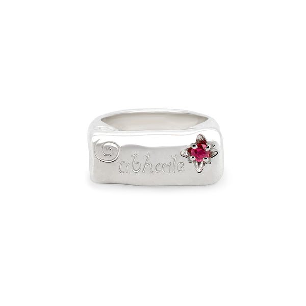 Chupi x Aoife McNamara - Abhaile Sterling Silver and Pink Tourmaline Ring