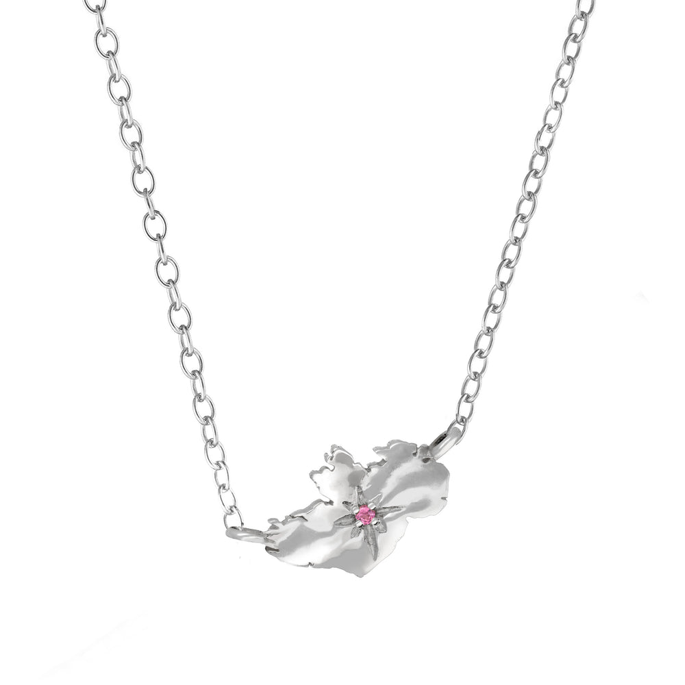Chupi x Aoife McNamara - Sterling Silver and Pink Tourmaline Necklace