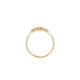 Angled view of the Crown of Faith Diamond Ring in 14k solid gold, emphasizing the polished band.
