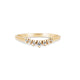 Inverted front view of the Crown of Love Diamond Ring in 14k polished gold, showcasing the polished band and elevated diamond setting.