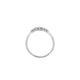 Angled view of the Crown of Faith Diamond Ring in 14k white gold, emphasizing the polished band.