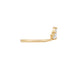 Side profile of the Crown of Hope Diamond Ring in 14k solid gold, showcasing the polished band and elevated setting.