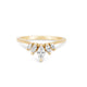Inverted front view of the Crown of Hope Diamond Ring in 14k polished gold, showcasing the polished band and elevated diamond setting.