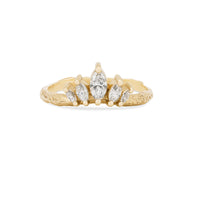 Thumbnail of Crown of Hope Marquise Lab-Grown Diamond Ring - 14k Gold Twig Band