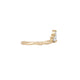 Side profile of the Crown of Hope Diamond Ring in 14k solid gold, showcasing the intricate twig band and elevated setting.