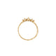 Top-down view of the Crown of Hope Diamond Ring in 14k solid gold.
