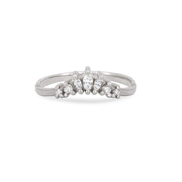 Crown of Joy - Diamond Ring 14k White Gold