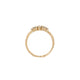 Close-up of the Crown of Love Diamond Ring in 14k solid gold, with a textured twig band.