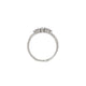 Close-up of the Crown of Love Diamond Ring in 14k white gold, with a textured twig band.