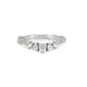 Inverted front view of the Crown of Love Diamond Ring in 14k white gold, showcasing the twig band and elevated diamond setting.