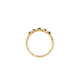 Top-down view of the Crown of Sky Black Diamond Ring in 14k solid gold.